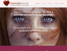 Tablet Screenshot of evolvinghumanity.com